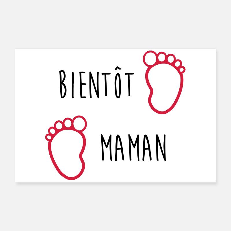 Bientôt Maman / Bébé / Naissance / Enceinte / Baby Poster 60 x 40 cm