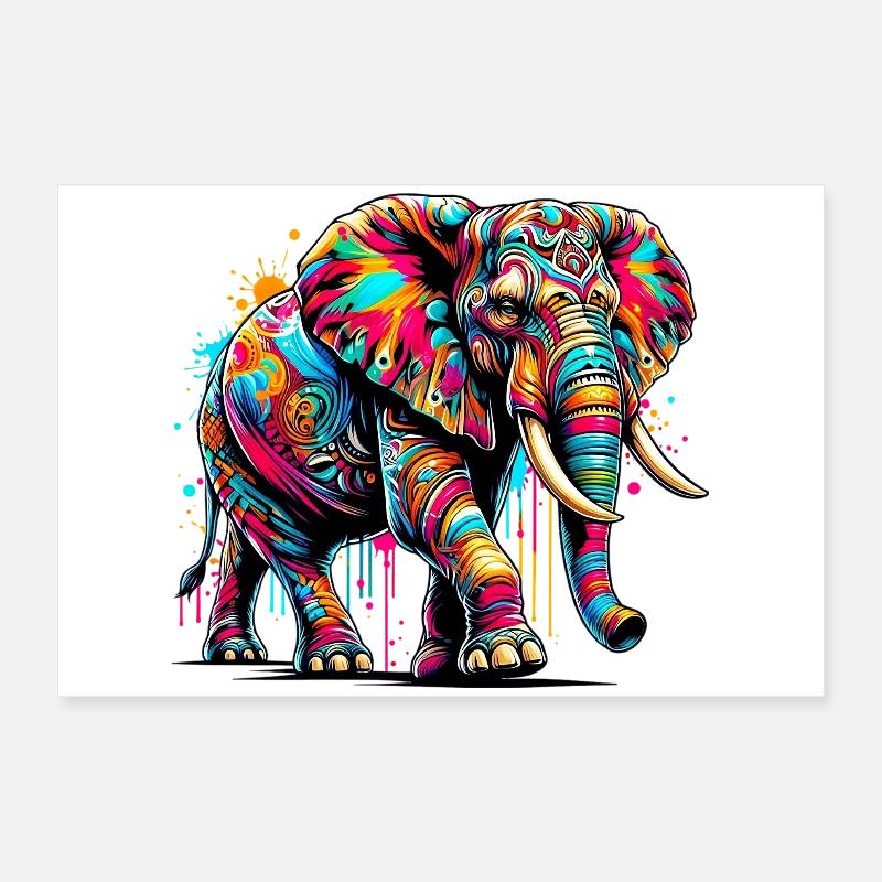Éléphant Poster 60 x 40 cm