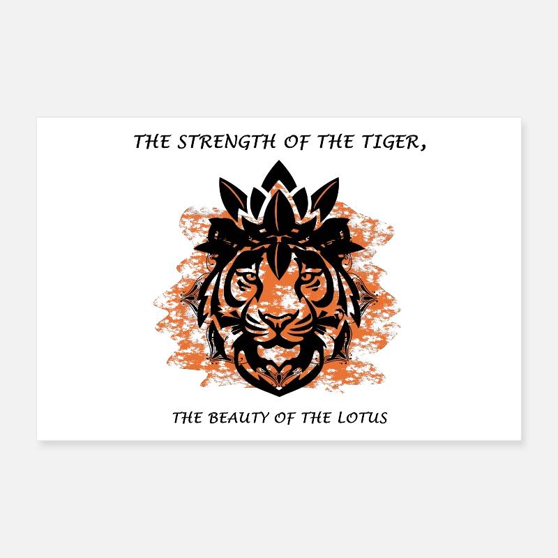 Tiger Lotus India Poster 60 x 40 cm