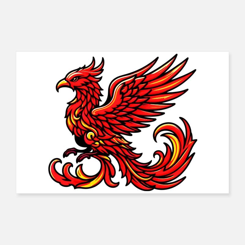 Red Phoenix Poster 24" x 16" (60x40 cm)