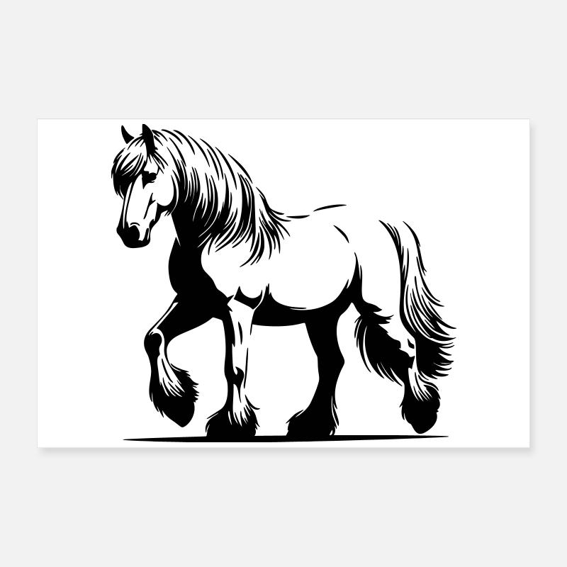 Horse Haflinger Poster 24" x 16" (60x40 cm)