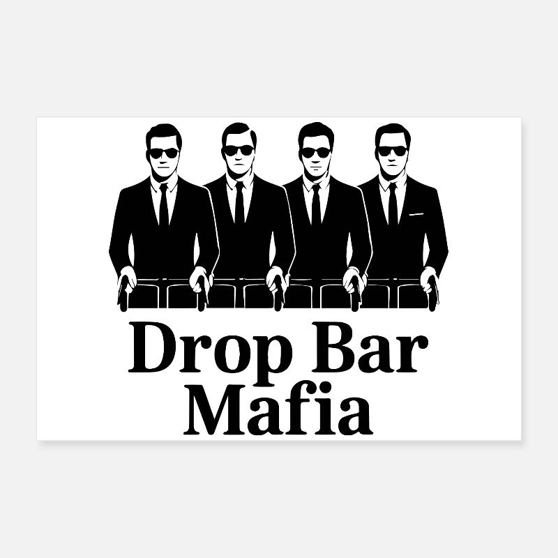 Drop Bar Mafia – Cyclisme rétro Poster 60 x 40 cm