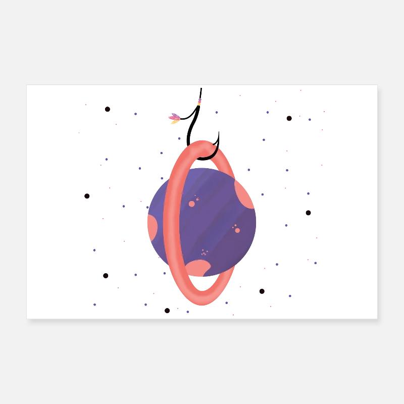 Planète accrochée (1/3) Poster 60 x 40 cm