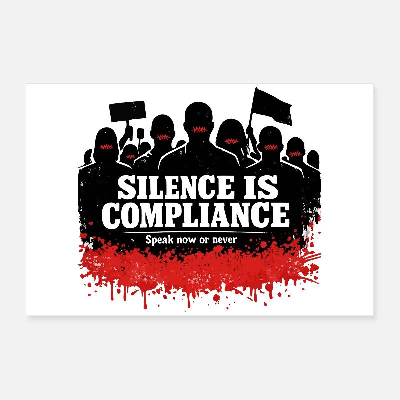 Le silence est obéissance – parle maintenant Poster 60 x 40 cm