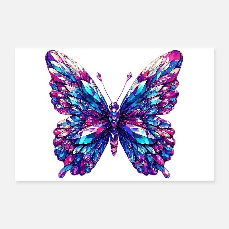 Papillon de cristal Poster 60 x 40 cm