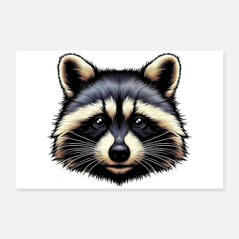 Waschbär Poster 60x40 cm