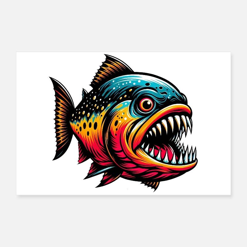 Piranha Poster 24" x 16" (60x40 cm)