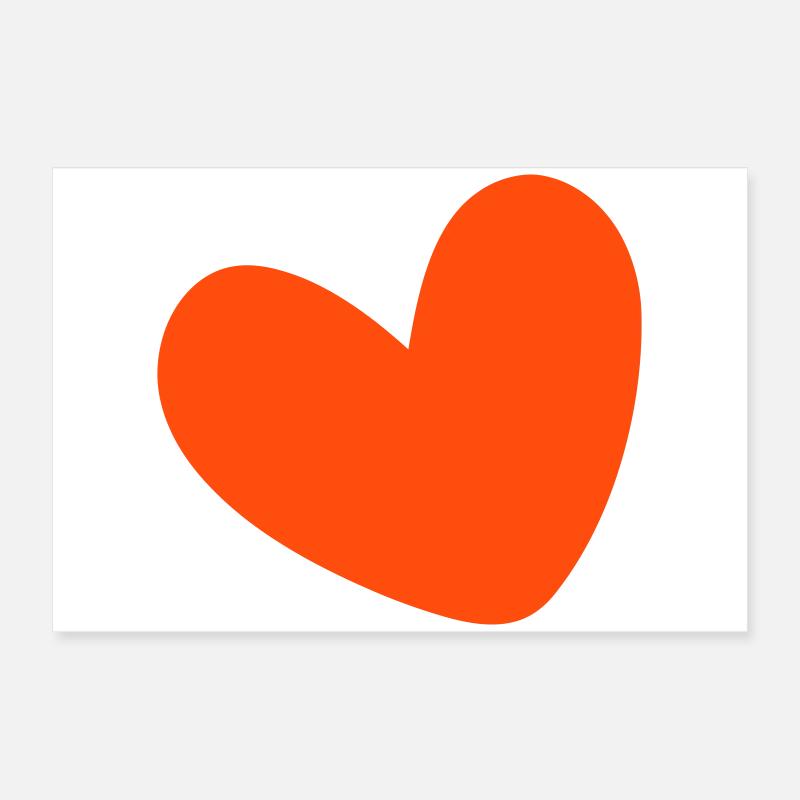 Coeur rempli de couleurs Poster 60 x 40 cm