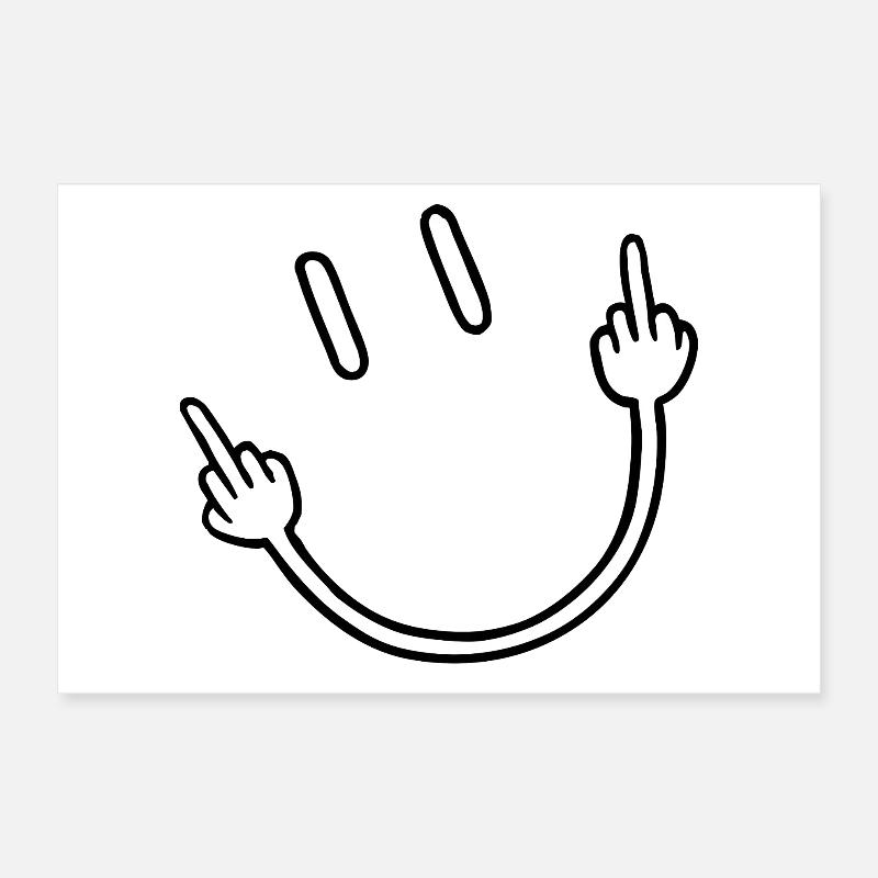Mittelfinger-Geste Poster 60x40 cm