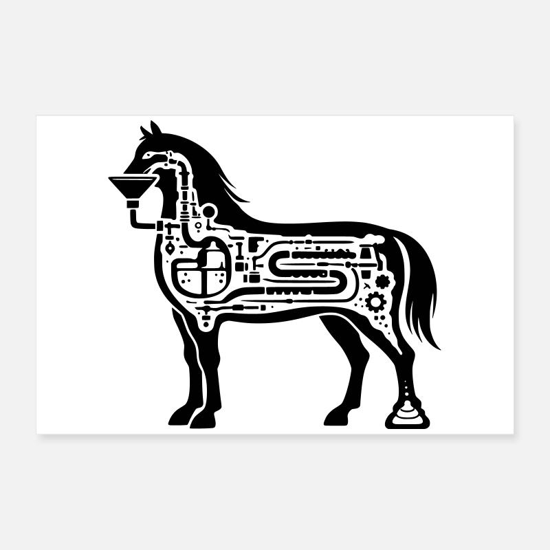 Digestion du cheval Poster 60 x 40 cm