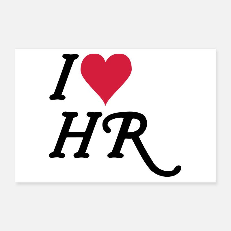I love HR Poster 60x40 cm