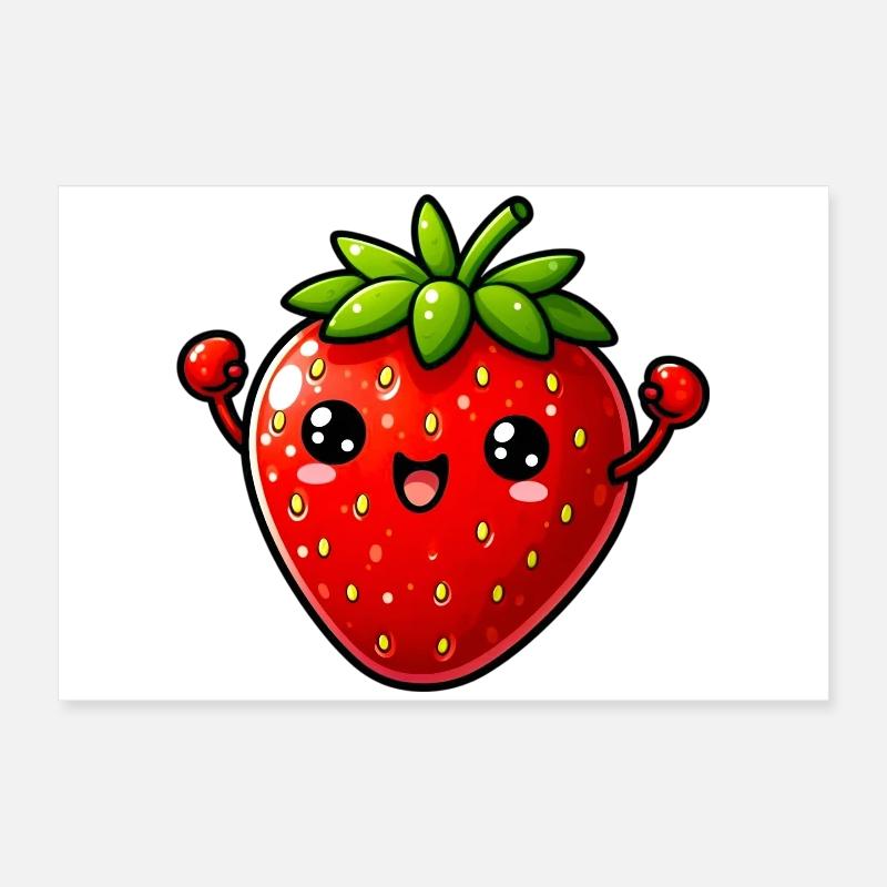 Erdbeeren Erdbeeren Poster 60x40 cm