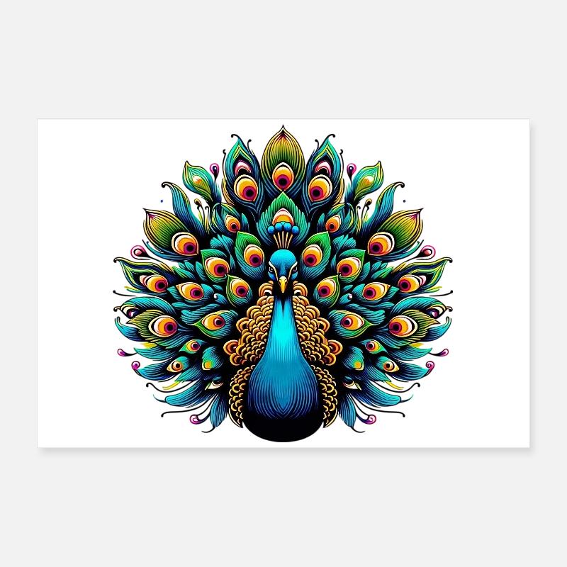Peacock Poster 24" x 16" (60x40 cm)