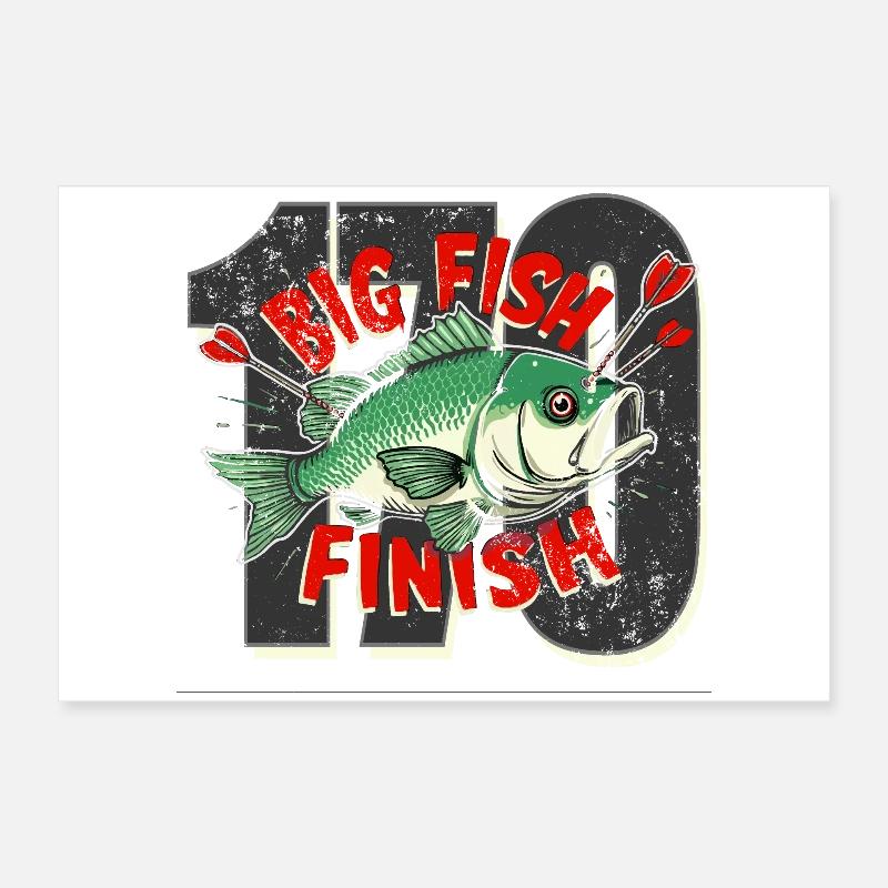 fléchettes gros poisson Finir Checkout Poster 60 x 40 cm