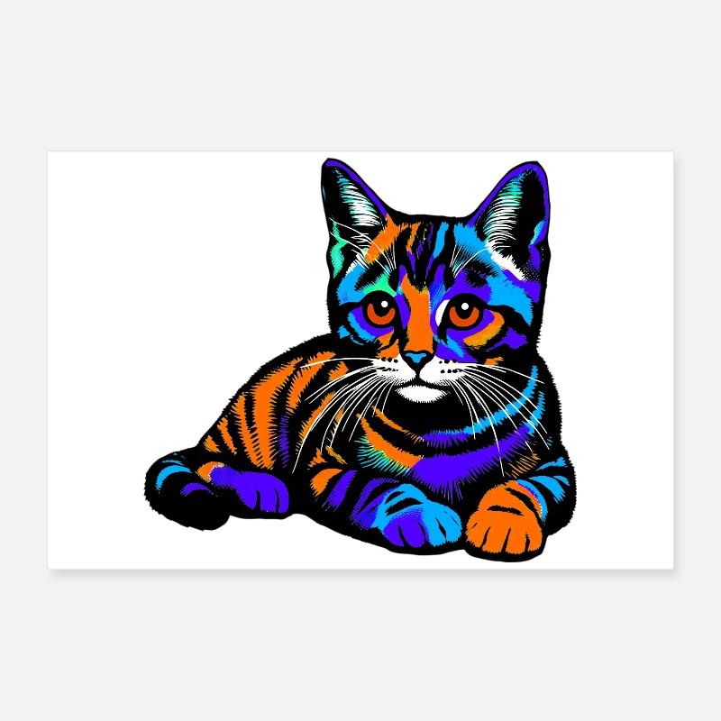 Chat Poster 60 x 40 cm