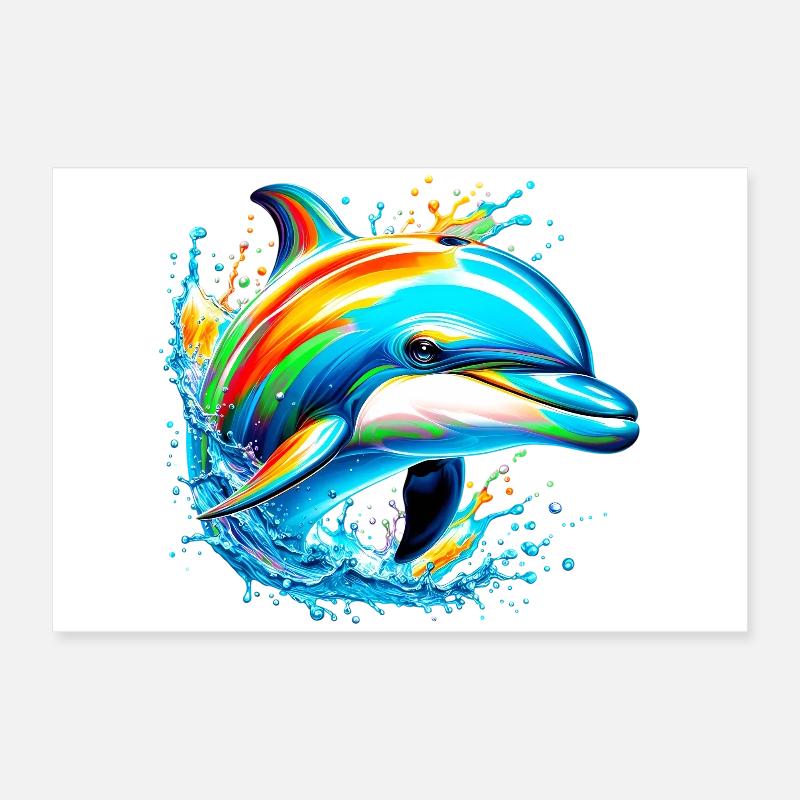 Dolphin Poster 24" x 16" (60x40 cm)
