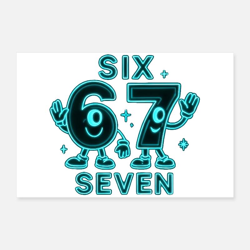 6 7 Six Seven Memes Gift Poster 60 x 40 cm