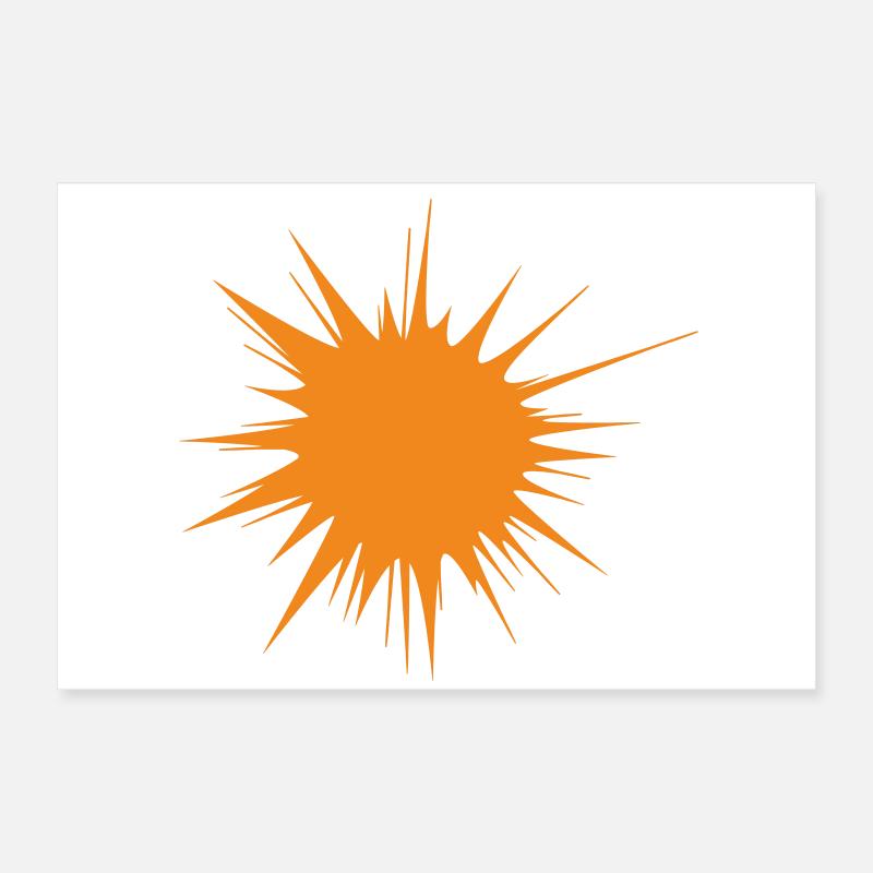 flash | explosion | Sun orange | Vectorgraphic Poster 60x40 cm
