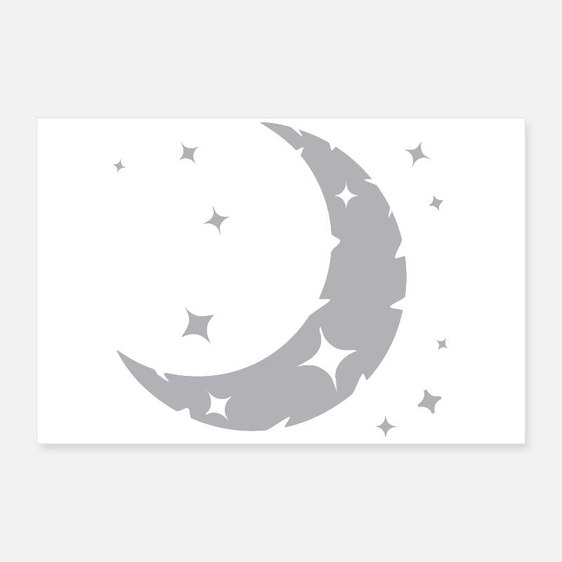 La lune et les étoiles Poster 60 x 40 cm