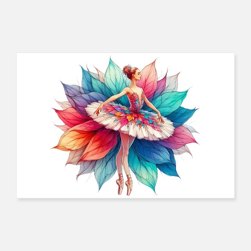 Ballet dancer with tutu Poster 24" x 16" (60x40 cm)