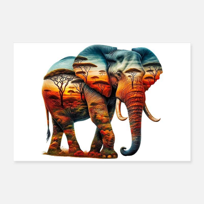Elefant Poster 60x40 cm