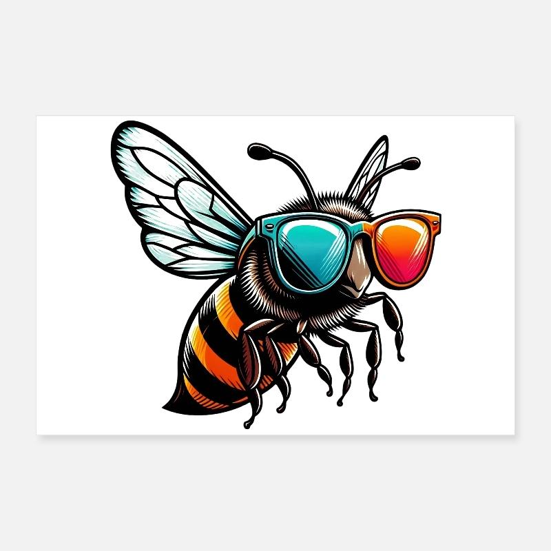 Bee Poster 24" x 16" (60x40 cm)