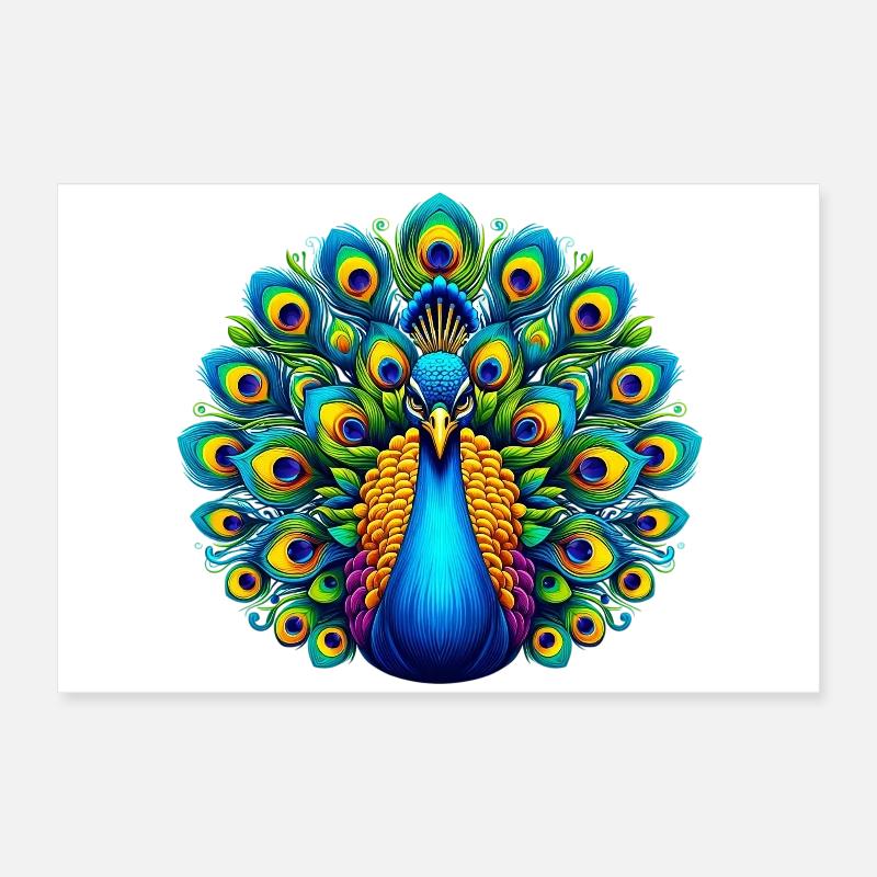 Peacock Poster 24" x 16" (60x40 cm)