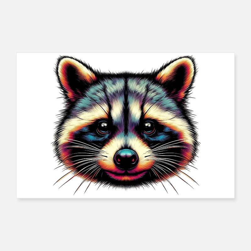 Waschbär Poster 60x40 cm