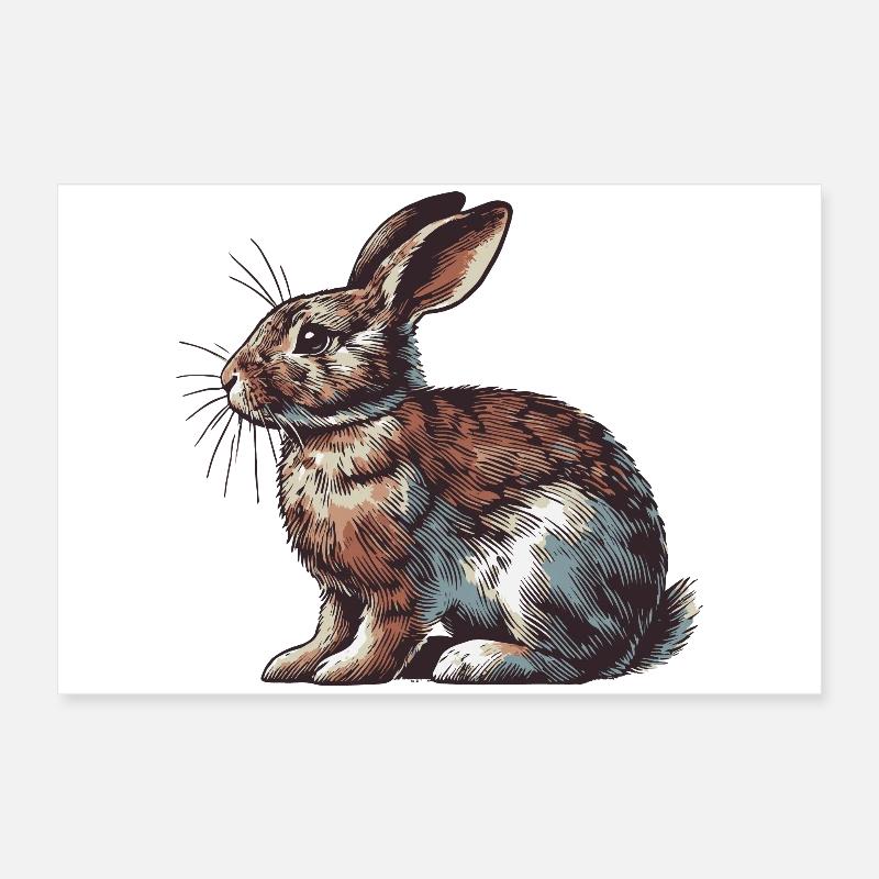 Hare Poster 24" x 16" (60x40 cm)