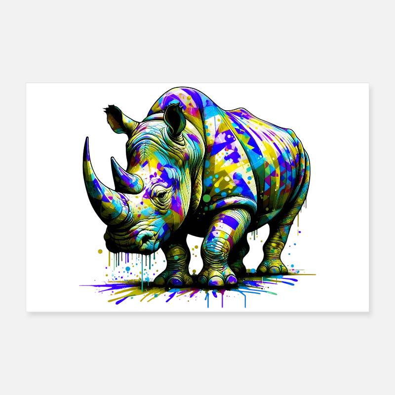 Rhinocéros Poster 60 x 40 cm
