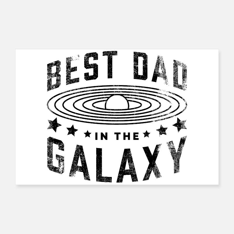 Bester Vater der Galaxis Poster 60x40 cm