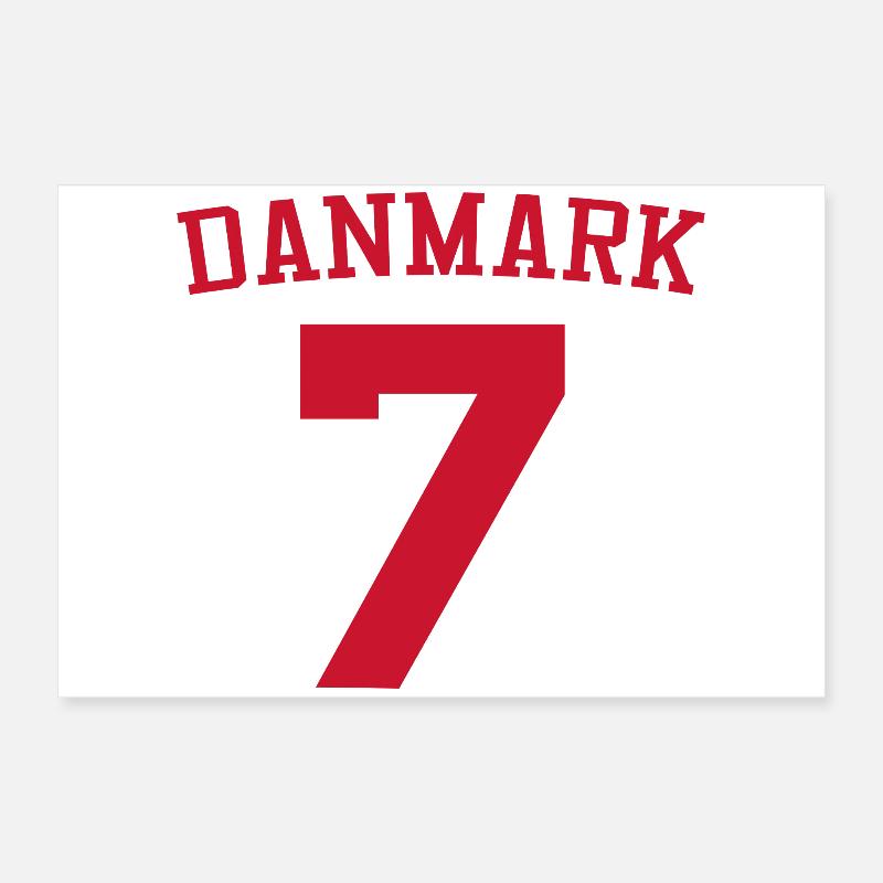 Denmark 7 Sport Design Poster 60x40 cm
