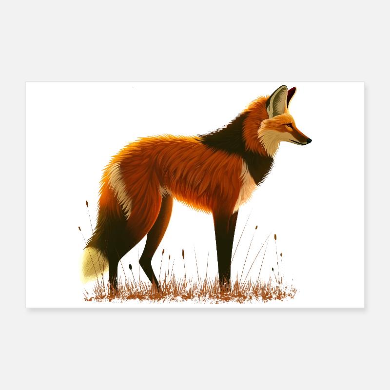 Maned wolf Poster 24" x 16" (60x40 cm)