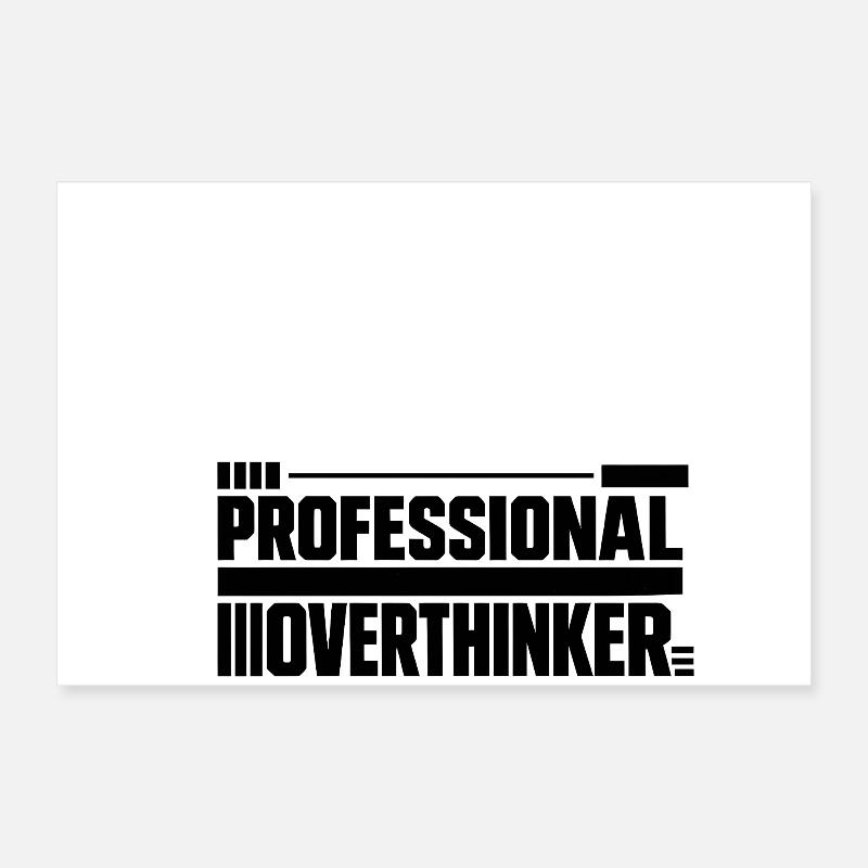Introvert Professional Overthinker Poster 24" x 16" (60x40 cm)