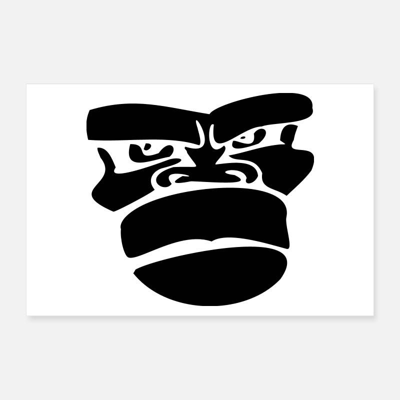gorilla monkey affengesicht ape Poster 24" x 16" (60x40 cm)