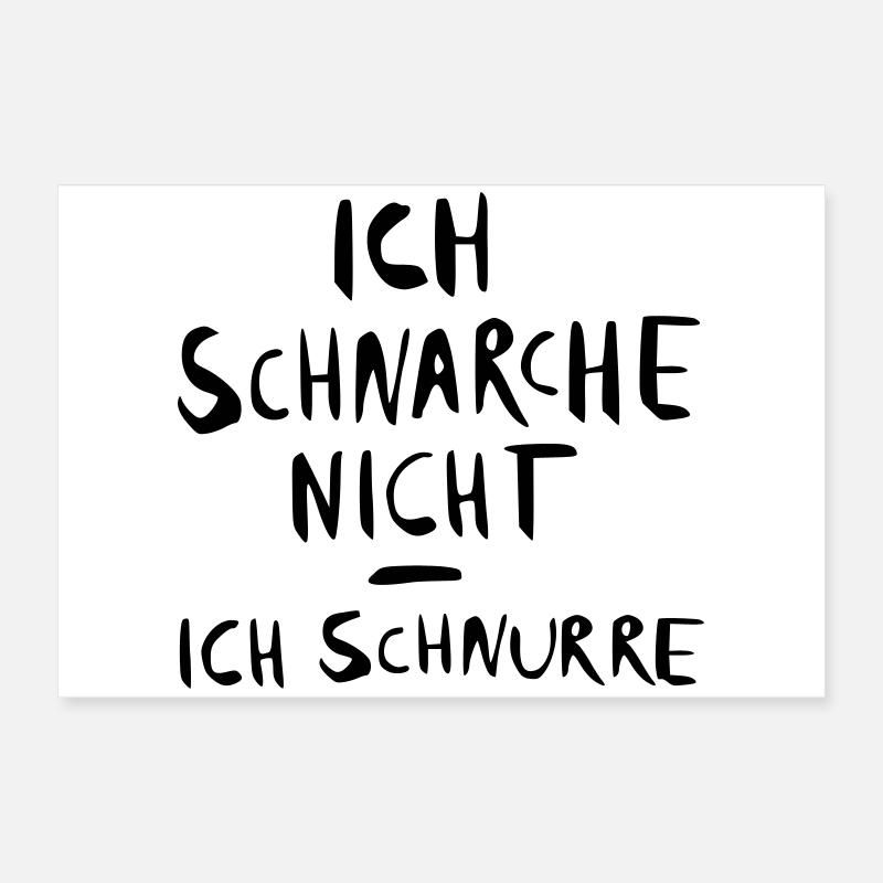 ich schnarche nicht - ich Poster 60x40 cm