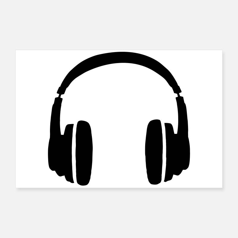DJ Headphone - Kopfhörer Poster 60x40 cm