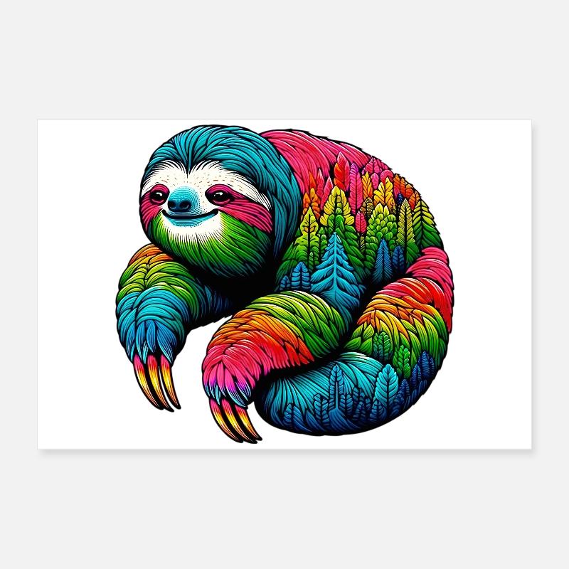 Faultier Poster 60x40 cm