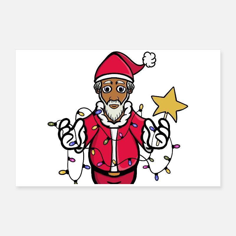 Ein strahlender Weihnachtsmann Poster 60x40 cm