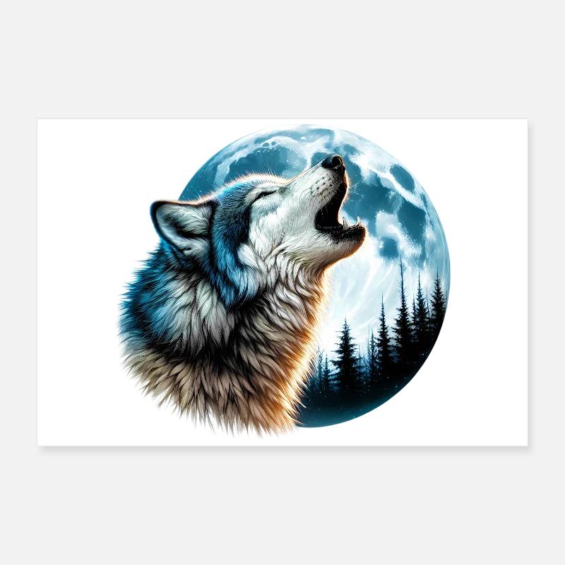 Wolf Poster 60x40 cm
