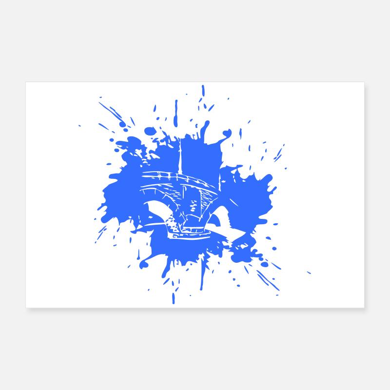 Pont dans une éclaboussure > vectorgraphique Poster 60 x 40 cm
