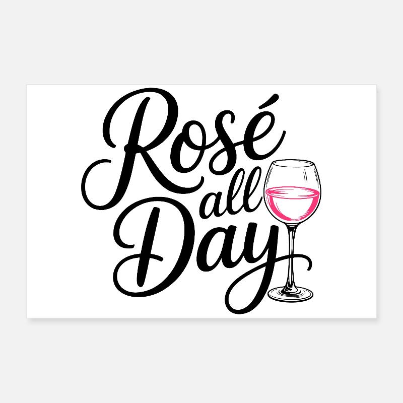 Rosé All Day Wine Poster 24" x 16" (60x40 cm)