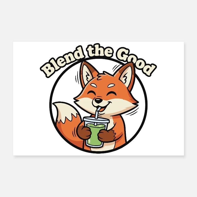 Fox Smoothie – Blend the Good Poster 24" x 16" (60x40 cm)