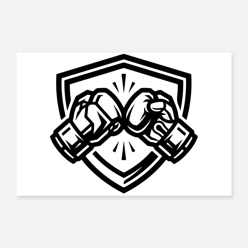 Boxhandschuhe Wappen Poster 60x40 cm