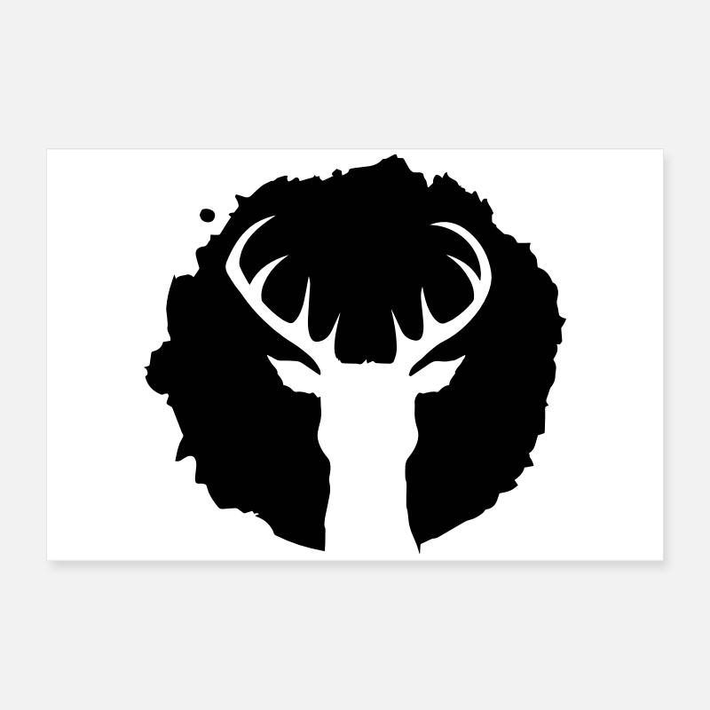 Un cerf Patch Graffiti Poster 60 x 40 cm