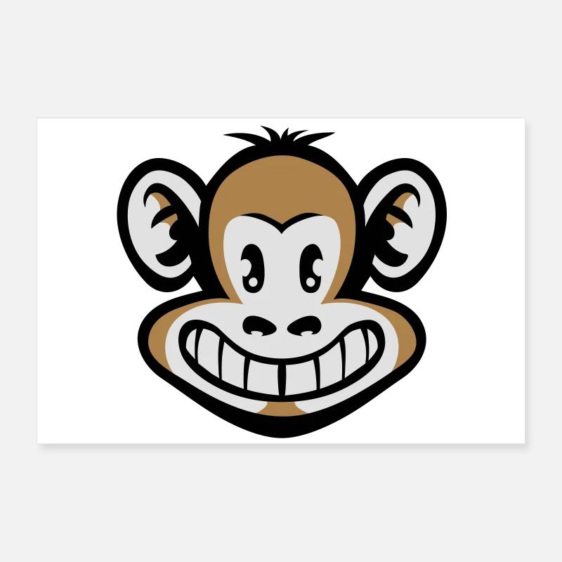 Cartoon monkey flex Poster 24" x 16" (60x40 cm)