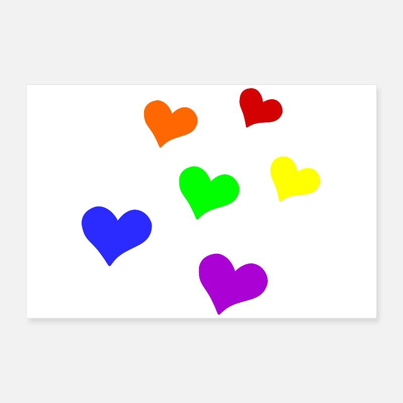 Cœurs LGBT Poster 60 x 40 cm