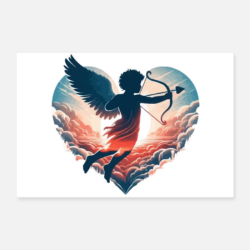 Valentinstags-Amor schießt direkt ins Herz Poster 60x40 cm
