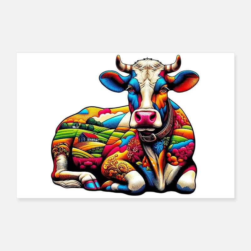 Vache Poster 60 x 40 cm