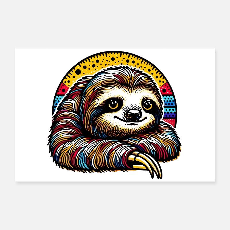 Faultier Poster 60x40 cm